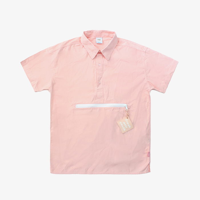 프레이 Zipper Pocket Shirts // Pink
